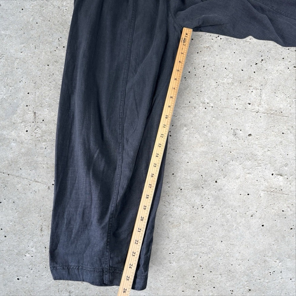 Free People High Road Pull-On Barrel Linen Pants In Python Black Sz XS - Picture 9 of 10